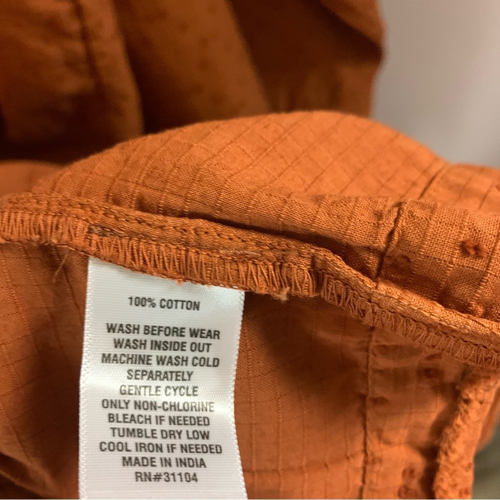 Wonderfly Rust Button Front Ruffle Hem Dress Plus… - image 7